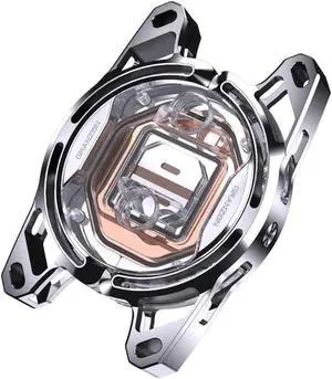 Granzon GAM0.1 CPU Water Cooling Block w/ 5v Addressable RGB (RBW) (for AMD Ryzen 3/5/7/9, AM4/AM3+/AM3) -  Silver
