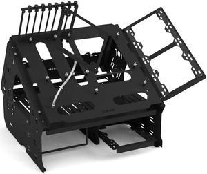PrimoChill's Praxis WetBenchSX Pro - Angled Edition - Powdercoated Steel Modular Open Air Computer Test Bench for Watercooling or Air Cooled Components