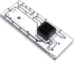 Bykski Distro Plate For Lian Li O11, Compatible with Double 360 Radiators - PMMA w/ 5v Addressable RGB (RBW) (RGV-LAN-O11-D360-K)