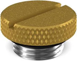 PrimoChill G 1/4in. SX Knurled Nickel Slotted Stop Fitting