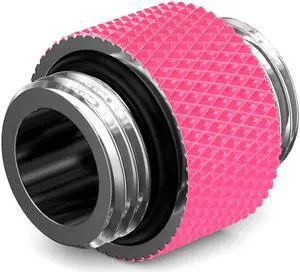 PrimoChill Dual Male G1/4 Straight Coupler - SX UV Pink