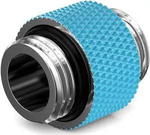 PrimoChill Dual Male G1/4 Straight Coupler - SX Sky Blue