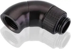 Bykski G 1/4in. Male to Female 90 Degree Double Rotary Elbow Fitting (B-RD90-SK)