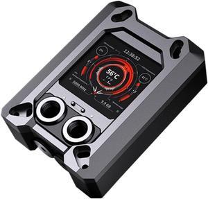 Granzon GAMSC CPU Water Cooling Block w/ Temp Digital Display - Black (AMD AM5 / AM4 / Ryzen 3/5/7/9)