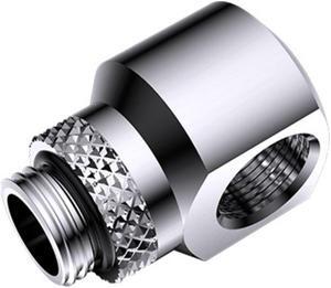 Bykski G 1/4in. Male to Female 360 Degree Rotary Elbow Fitting - 90 Degree Angle (CC-RD90S-X)