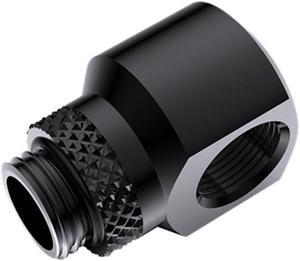 Bykski G 1/4in. Male to Female 360 Degree Rotary Elbow Fitting - 90 Degree Angle (CC-RD90S-X)