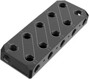 Bykski Versatile POM Fluid Distribution/Routing Block Engineered For 24-Hour Reliability (B-DP-6WAY-X)