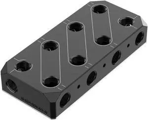Bykski Versatile POM Fluid Distribution/Routing Block Engineered For 24-Hour Reliability (B-DP-5WAY-X)