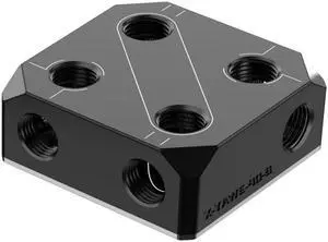 Bykski Versatile POM Fluid Distribution/Routing Block Engineered For 24-Hour Reliability (B-DP-3WAY-X)
