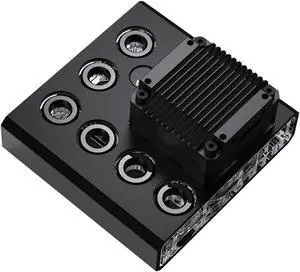 Bykski 120 Universal Distro Plate Enhanced Protection with Full Armor PMMA w/ 5v Addressable RGB (RBW) - (RGV-DDC-X-TK120-K)