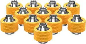 PrimoChill SecureFit SX - Premium Compression Fitting For 3/8in ID x 5/8in OD Flexible Tubing 12 Pack (F-SFSX58-12) - Available in 20+ Colors, Custom Watercooling Loop Ready