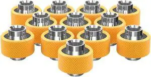 PrimoChill SecureFit SX - Premium Compression Fittings 12 Pack - For 1/2in ID x 3/4in OD Flexible Tubing (F-SFSX34-12) - Available in 20+ Colors, Custom Watercooling Loop Ready