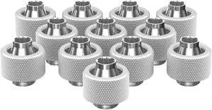 PrimoChill SecureFit SX - Premium Compression Fitting For 3/8in ID x 5/8in OD Flexible Tubing 12 Pack (F-SFSX58-12) - Available in 20+ Colors, Custom Watercooling Loop Ready