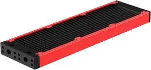 PrimoChill 360SL (30mm) EXIMO Modular Radiator, Black POM, 3x120mm, Triple Fan (R-SL-BK36) Available in 20+ Colors, Assembled in USA and Custom Watercooling Loop Ready