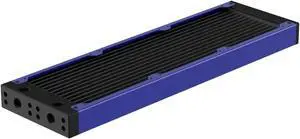 PrimoChill 360SL (30mm) EXIMO Modular Radiator, Black POM, 3x120mm, Triple Fan (R-SL-BK36) Available in 20+ Colors, Assembled in USA and Custom Watercooling Loop Ready