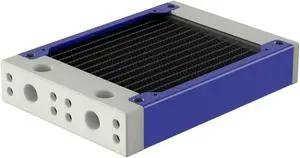 PrimoChill 120SL (30mm) EXIMO Modular Radiator, White POM, 1x120mm, Single Fan (R-SL-W12) Available in 20+ Colors, Assembled in USA and Custom Watercooling Loop Ready