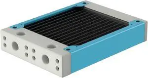 PrimoChill 120SL (30mm) EXIMO Modular Radiator, White POM, 1x120mm, Single Fan (R-SL-W12) Available in 20+ Colors, Assembled in USA and Custom Watercooling Loop Ready