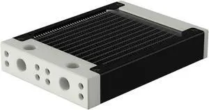 PrimoChill 120SL (30mm) EXIMO Modular Radiator, White POM, 1x120mm, Single Fan (R-SL-W12) Available in 20+ Colors, Assembled in USA and Custom Watercooling Loop Ready
