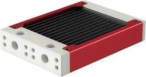 PrimoChill 120SL (30mm) EXIMO Modular Radiator, White POM, 1x120mm, Single Fan (R-SL-W12) Available in 20+ Colors, Assembled in USA and Custom Watercooling Loop Ready