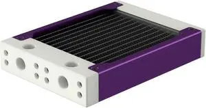 PrimoChill 120SL (30mm) EXIMO Modular Radiator, White POM, 1x120mm, Single Fan (R-SL-W12) Available in 20+ Colors, Assembled in USA and Custom Watercooling Loop Ready