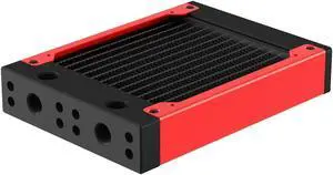 PrimoChill 120SL (30mm) EXIMO Modular Radiator, Black POM, 1x120mm, Single Fan (R-SL-BK12) Available in 20+ Colors, Assembled in USA and Custom Watercooling Loop Ready