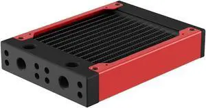 PrimoChill 120SL (30mm) EXIMO Modular Radiator, Black POM, 1x120mm, Single Fan (R-SL-BK12) Available in 20+ Colors, Assembled in USA and Custom Watercooling Loop Ready