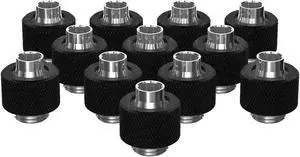PrimoChill SecureFit SX - Premium Compression Fitting For 3/8in ID x 1/2in OD Flexible Tubing 12 Pack (F-SFSX12-12) - Available in 20+ Colors, Custom Watercooling Loop Ready