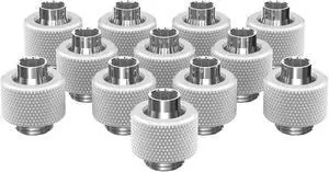 PrimoChill SecureFit SX - Premium Compression Fitting For 3/8in ID x 1/2in OD Flexible Tubing 12 Pack (F-SFSX12-12) - Available in 20+ Colors, Custom Watercooling Loop Ready