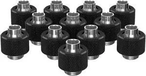 PrimoChill SecureFit SX - Premium Compression Fitting For 3/8in ID x 1/2in OD Flexible Tubing 12 Pack (F-SFSX12-12) - Available in 20+ Colors, Custom Watercooling Loop Ready