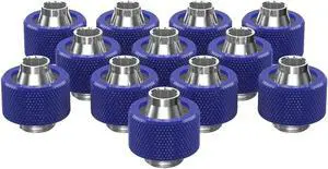 PrimoChill SecureFit SX - Premium Compression Fitting For 7/16in ID x 5/8in OD Flexible Tubing 12 Pack (F-SFSX758-12) - Available in 20+ Colors, Custom Watercooling Loop Ready