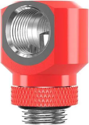 PrimoChill InterConnectSX Flat 90 Degree Rotary Fitting (FAF90)  Enhanced PC Cooling with Sleek Aesthetics - Available in 20+ Colors, Custom Watercooling Loop Ready