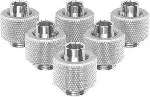 PrimoChill SecureFit SX - Premium Compression Fitting For 3/8in ID x 1/2in OD Flexible Tubing 6 Pack (F-SFSX12-6) - Available in 20+ Colors, Custom Watercooling Loop Ready
