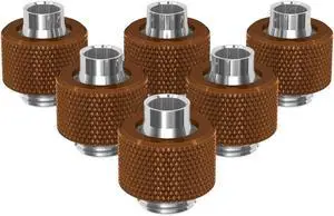 PrimoChill SecureFit SX - Premium Compression Fitting For 3/8in ID x 1/2in OD Flexible Tubing 6 Pack (F-SFSX12-6) - Available in 20+ Colors, Custom Watercooling Loop Ready