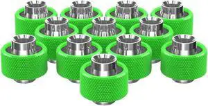 PrimoChill SecureFit SX - Premium Compression Fittings 12 Pack - For 1/2in ID x 3/4in OD Flexible Tubing (F-SFSX34-12) - Available in 20+ Colors, Custom Watercooling Loop Ready