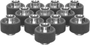 PrimoChill SecureFit SX - Premium Compression Fittings 12 Pack - For 1/2in ID x 3/4in OD Flexible Tubing (F-SFSX34-12) - Available in 20+ Colors, Custom Watercooling Loop Ready