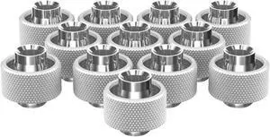 PrimoChill SecureFit SX - Premium Compression Fittings 12 Pack - For 1/2in ID x 3/4in OD Flexible Tubing (F-SFSX34-12) - Available in 20+ Colors, Custom Watercooling Loop Ready
