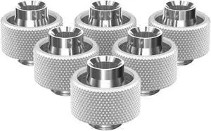 PrimoChill SecureFit SX - Premium Compression Fittings 6 Pack - For 1/2in ID x 3/4in OD Flexible Tubing (F-SFSX34-6) - Available in 20+ Colors, Custom Watercooling Loop Ready