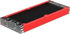 PrimoChill 240SL (30mm) EXIMO Modular Radiator, Clear Acrylic, 2x120mm, Dual Fan (R-SL-A24) Available in 20+ Colors, Assembled in USA and Custom Watercooling Loop Ready
