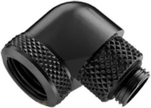 Bykski G 1/4in. Rigid 90 Degree Rotary Fitting Adapter For 16mm OD PMMA/PETG/METAL Tubing (CC-L16RD90-X-BK)