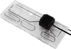 Bykski Distro Plate - Tiny Whale G1 - Frosted PMMA w/ 5v Addressable RGB (RBW) (RGV-TL-G1)