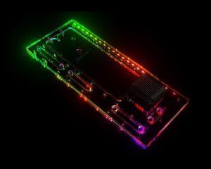 Bykski Distro Plate For Cooler Master HAF 700 EVO  PMMA w 5v Addressable RGB RBW RGVCMH700EVOPK