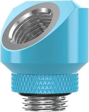 PrimoChill InterConnectSX Flat 45 Degree Rotary Fitting (FAF45)  Enhanced PC Cooling with Sleek Aesthetics - Available in 20+ Colors, Custom Watercooling Loop Ready