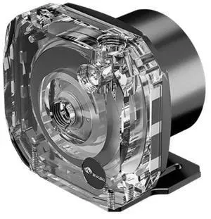 Bykski PMS6 Armored Liquid Cooling 12V Pump - PWM Enabled - PMMA w/ 5v RBW Leds (B-PMS6-NX-X)