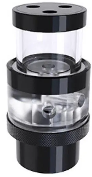 Bykski Complete CP-D5PM-V2 Pump / PMMA Reservoir Combo, Armored Black - with Integrated 5V Addressable RGB (CP-NWD5-V2-CT60-60)