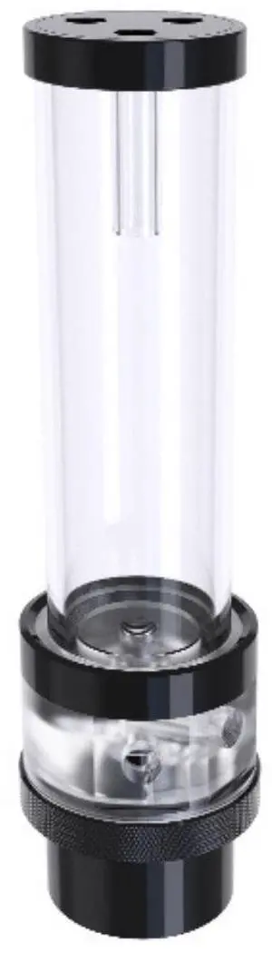 Bykski Complete CP-D5PM-V2 Pump / PMMA Reservoir Combo, Armored Black - with Integrated 5V Addressable RGB (CP-NWD5-V2-CT60-200)