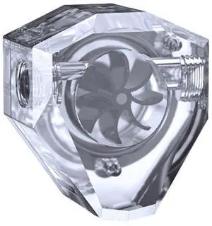Bykski 2-Way Diamond Flow Indicator - Clear (B-FMPA-DM-X)