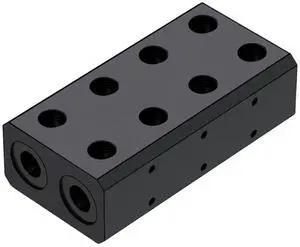 Bykski Durable MultiPort Parallel Workstation/Server Distribution Block, available in four sizes Black POM (B-L2-BM-X-V2) - 4 Channels Bykski Durable MultiPort Parallel Workstation/Server Distribution Block, available in four sizes Black POM (B-L2-BM-X-V2) - 4 Channels