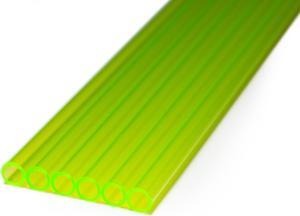 PrimoChill 1/2in. Rigid PETG Tube – 6 x 30in. – UV Green