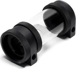 PrimoChill CTR Hard Mount High Flow D5 Enabled Reservoir - Black POM - 120mm - TX Matte Black (Pump NOT Included)