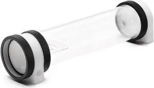 PrimoChill CTR Hard Mount High Flow D5 Enabled Reservoir - White POM - 240mm - TX Matte Black (Pump NOT Included)